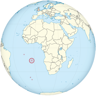 Saint Helena haritadaki konumu