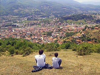 Kaçanik’in tepeden görünümü