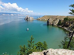 Lake Baikal as viewed from the Olkhon Island